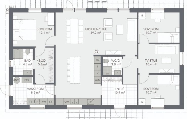 Fiskarhedenvillan - Familiær tradisjonell Familiær tradisjonell 123. klassisk uttrykk, saltak og varme detaljer.