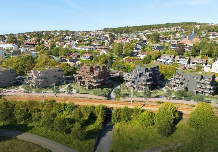 Veidekke bygger 44 nye boliger på Hinna i Stavanger Veidekke skal bygge andre trinn av boligprosjektet Hinnavågen i Stavanger for K2 Bolig og Bane NOR Eiendom. Totalentreprisen på 114 millioner kroner omfatter 44 leiligheter fordelt på tre boligblokker,
