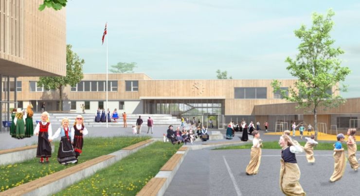 Peab Bjørn Bygg|Norsk Byggebransje Peab totalentreprenør for Evenes skole og flerbrukshall