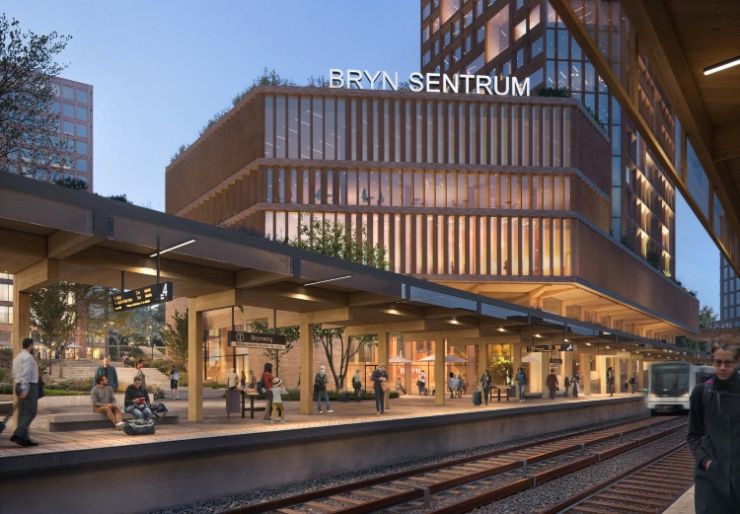 Vil gjøre Bryn til et nytt bysentrum øst i Oslo. Entra og JM Norge sender inn et bearbeidet planforslag for Bryn Sentrum i Oslo. Planene omfatter rundt 600 boliger, kapasitet for om lag 5 000 arbeidsplasser og rundt 20 000 kvadratmeter med tilgjengelige byrom og grønne kvaliteter.