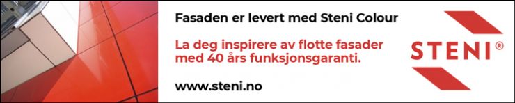 Fasadeplater fra STENI kan du velge farge, uttrykk, form og overflatestruktur og gi bygningen ditt eget preg