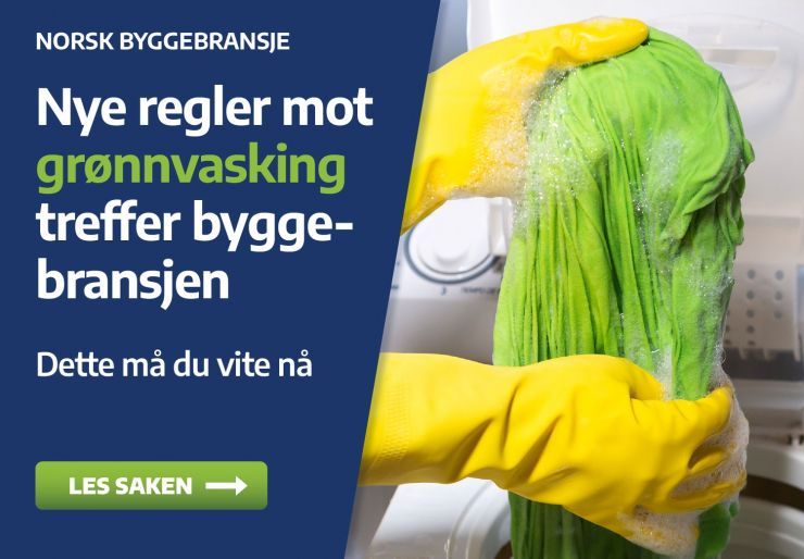 Stortinget har behandlet nye regler som skjerper kravene til grønne påstander i markedsføring.  For byggebransjen betyr det ikke at ord som “grønn”, “bærekraftig” eller “miljøvennlig” i seg selv blir ulovlig
