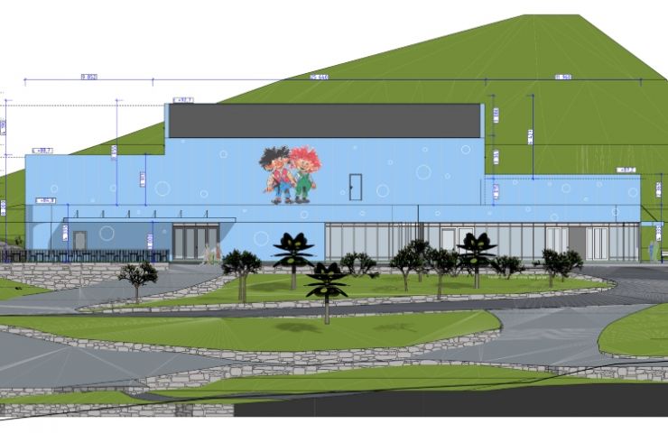 Oslotre leverer Jens sine seks meter høye tre-tenner 6 meter Tre-tenner i ny Karius og Baktus-attraksjon