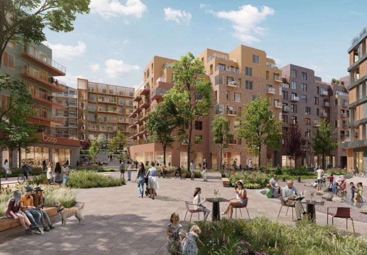 Peab er tildelt oppdraget med å bygge første byggetrinn i Møllestrøket i Vestby sentrum.