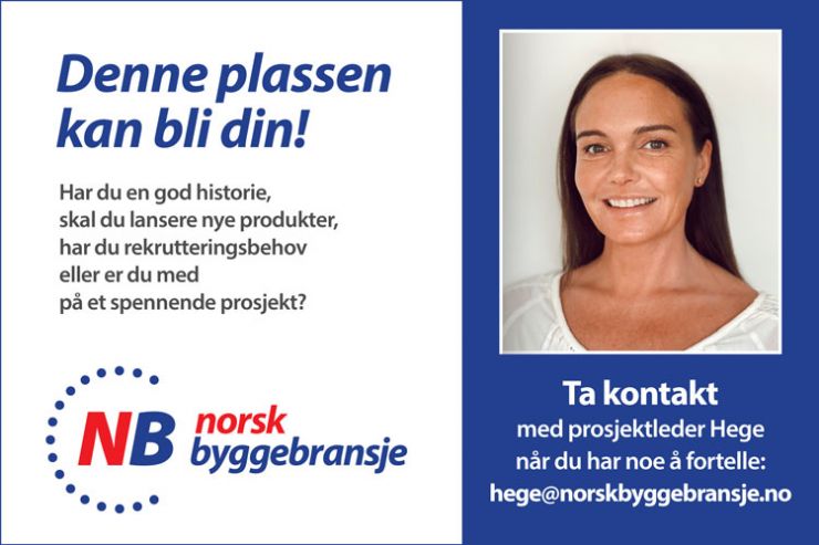 Kontakt Hege hos Norsk Byggebransje 