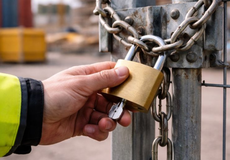 10 tiltak mot tyveri fra byggeplasser Å sikre en fast rutine for at alle porter er låst, er et viktig tiltak mot tyveri på byggeplasser.