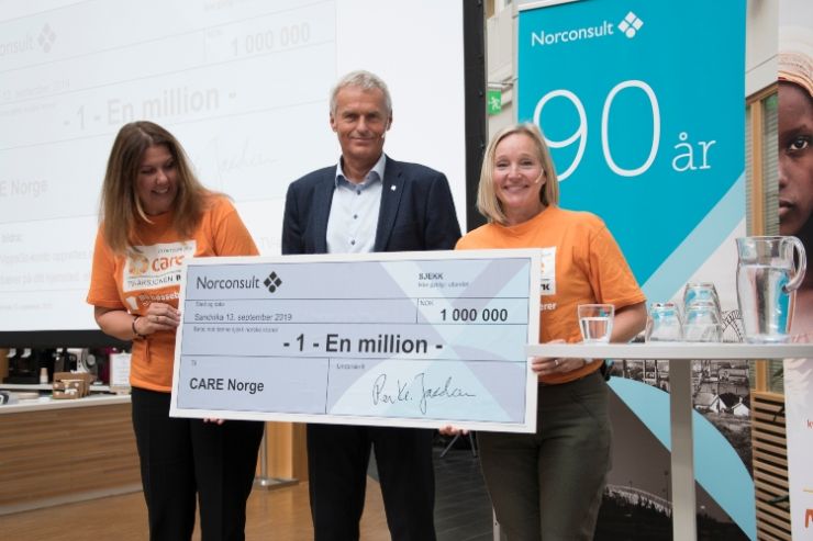 Norconsult fyller 90 år og gir TV-aksjon med 1 million krone