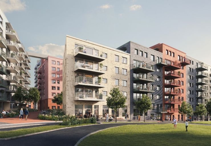 Veidekke skal bygge også det tredje og siste byggetrinnet med 172 leiligheter i boligprosjektet Grønvollkvartalet på Helsfyr i Oslo.