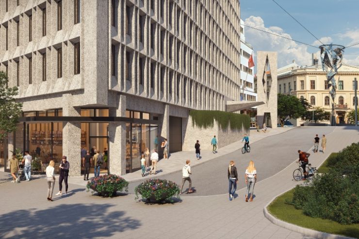 Skanska rehabiliterer St. Olavs Plass 5 for Entra.