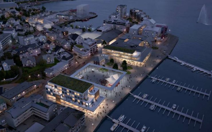 Bygger studentboliger på kaikanten i Harstad Bygger studentboliger på Kaikanten
